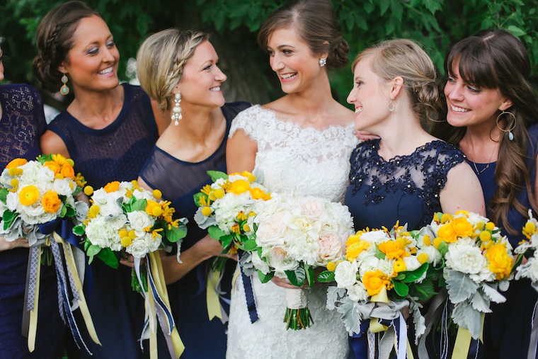 lemon yellow bridesmaid dresses