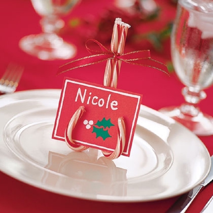 Candy cane place cards