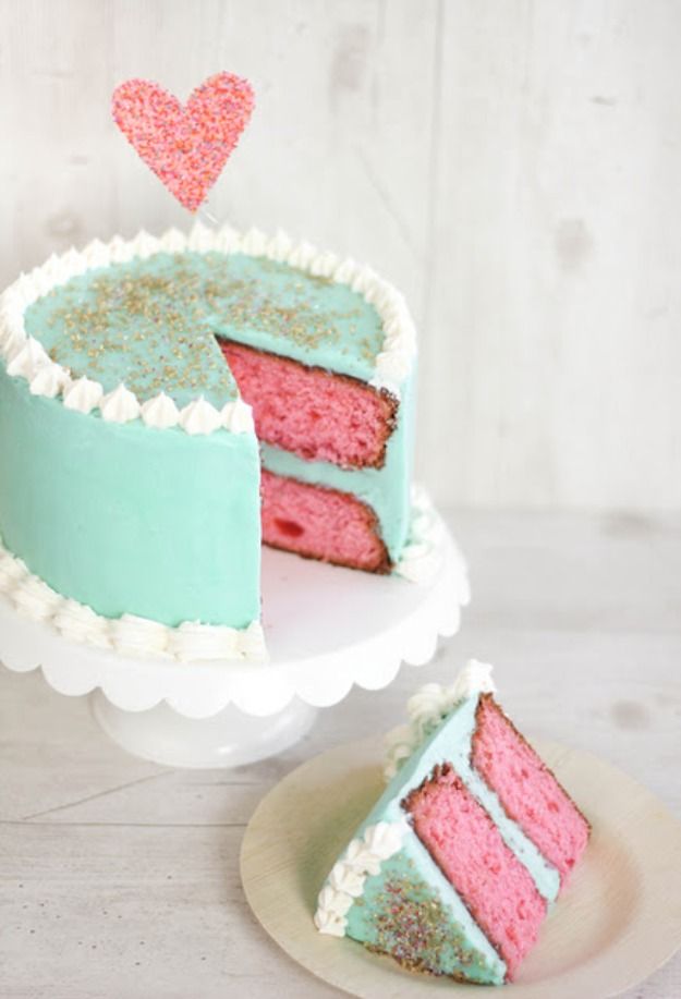 Valentine's heart cake