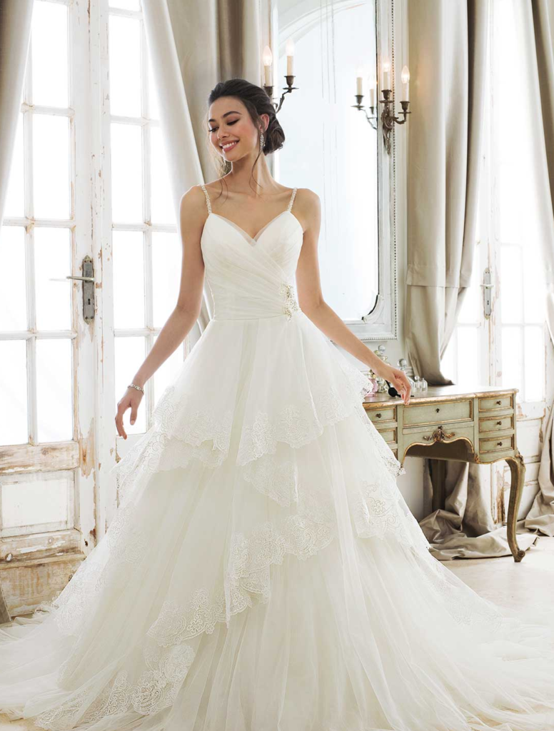 best wedding dress for broad shoulders