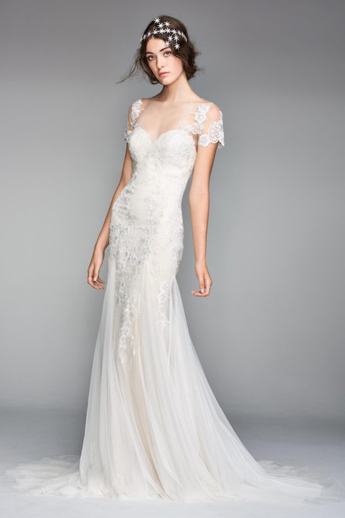 best wedding dress for broad shoulders