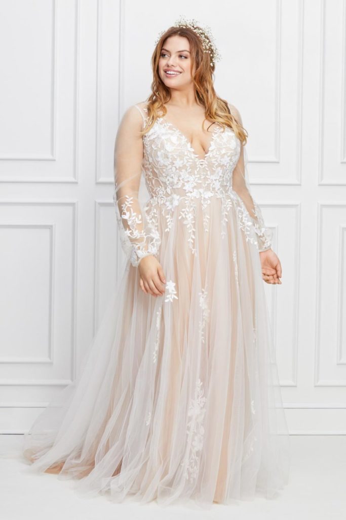 best wedding dress for fat arms