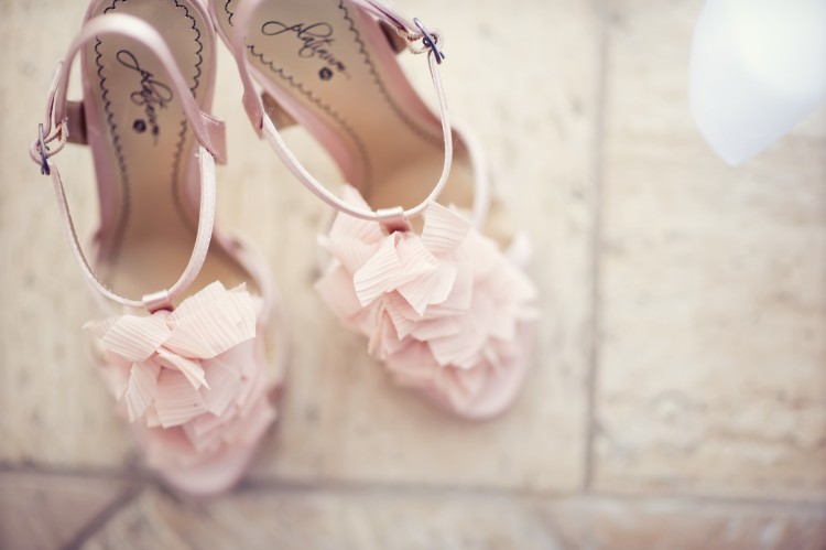 dusky pink bridesmaid shoes