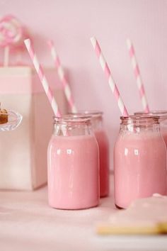 Pink milkshakes