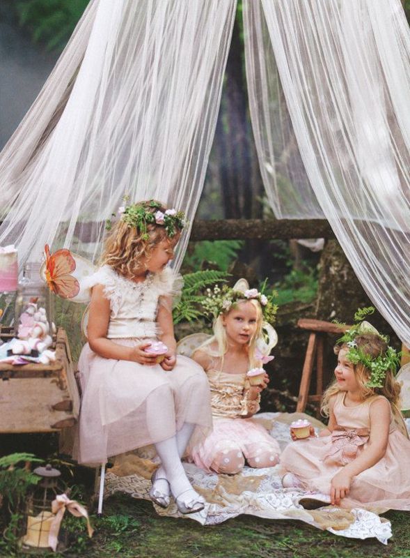 Flower girls tea party