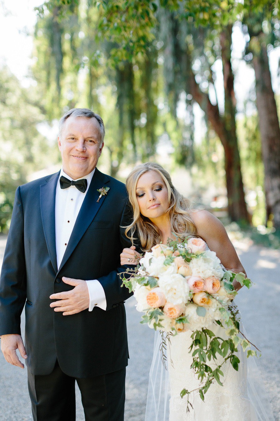 Bride with father photo