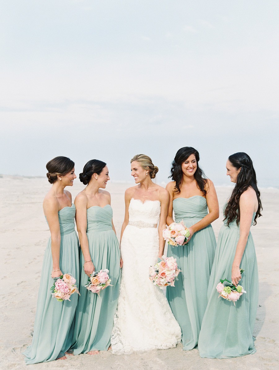 Seaside bridesmaids