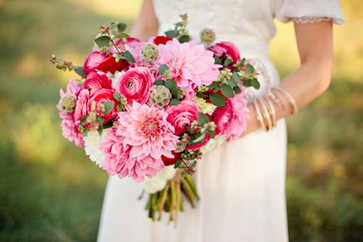 Pink and red bouquet