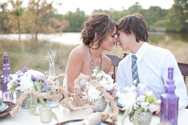 Mint & lavender outdoor setting