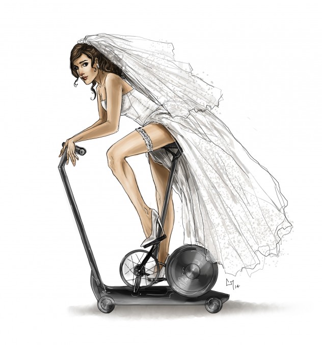 Exercising Bride