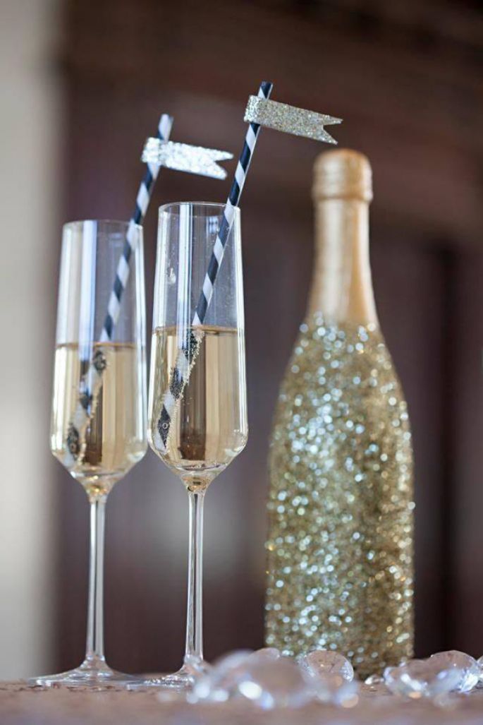 Glittery champagne - engagement party