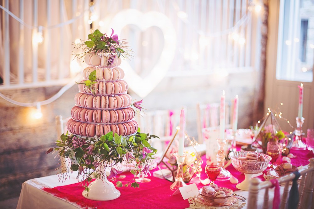 Pink macaroon tower