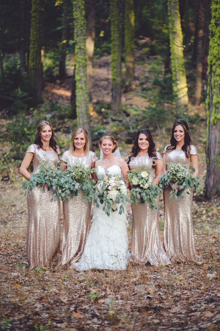 sparkly bridesmaids