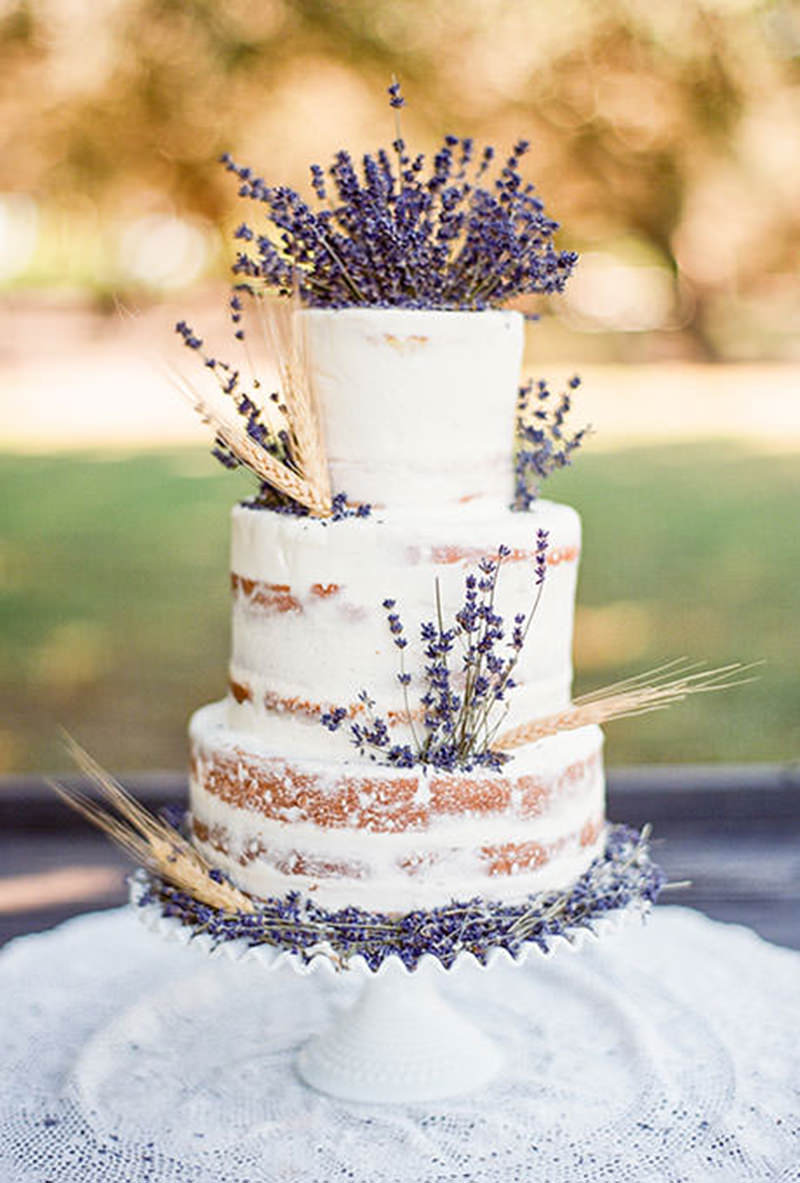 naked lavender cake