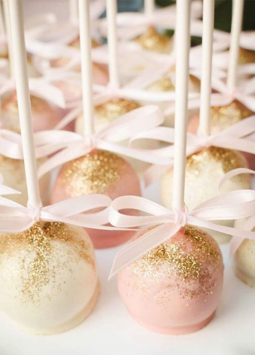 rose gold cake pops