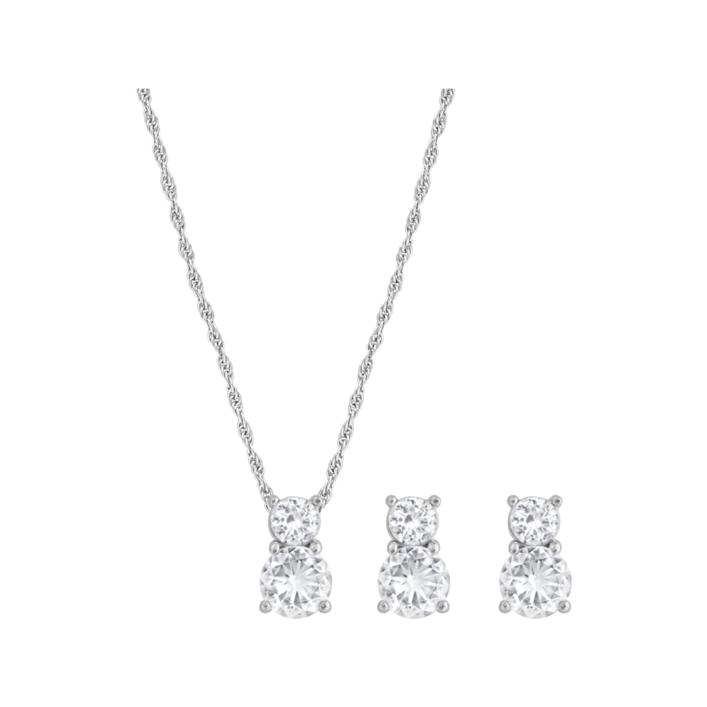 Swarovski Pendant and stud earring set, €99