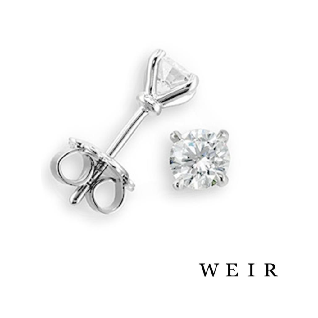 White gold round Brilliant Diamond Studs, €2,460