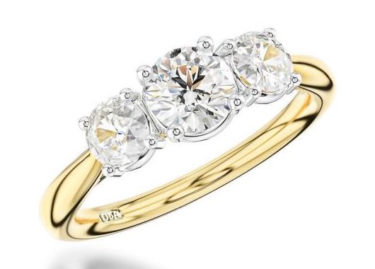 Weir & Sons, Yellow Gold/Platinum And Round Brilliant Cut Diamond Engagement Ring, €4,865.00
