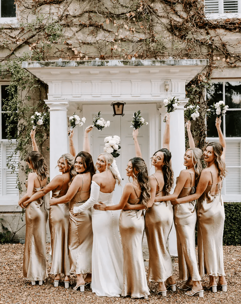 Mix and match grey bridesmaid outlet dresses